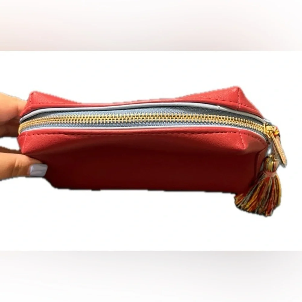MISSONI Women’s Muti-Colored Tassel Zipped Bag, Red